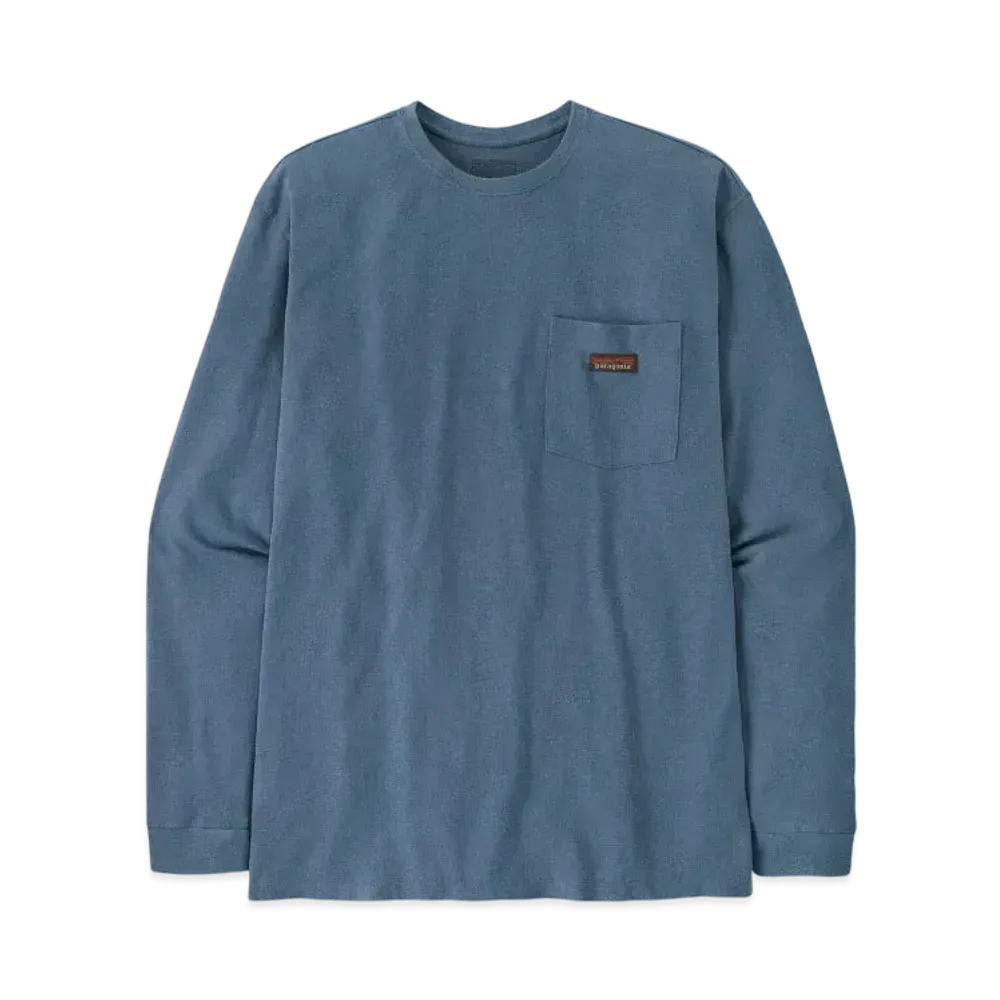 Patagonia Men's Longsleep Work Pocket Tee "Utility Blue"
