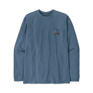 Patagonia Men's Longsleep Work Pocket Tee "Utility Blue"