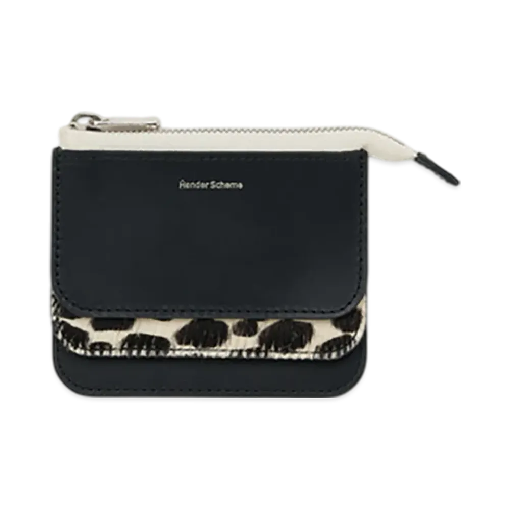 Hender Scheme 3 Layered Purse "Black/Dalmatian"