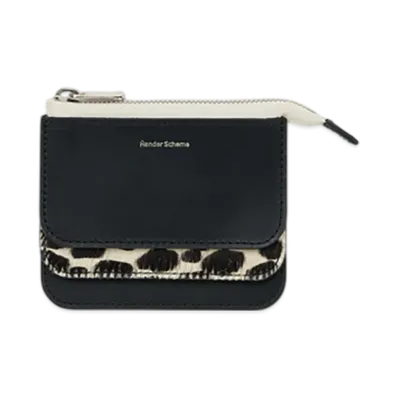 Hender Scheme 3 Layered Purse "Black/Dalmatian"