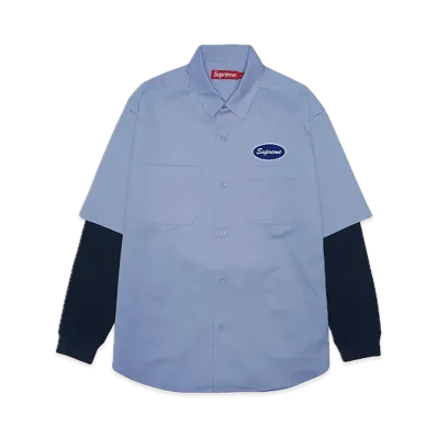 Supreme Thermal Sleeve Work Shirt "Light Blue"