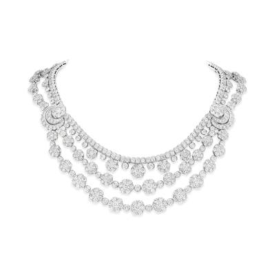 Van Cleef & Arpels Snowflake transformable necklace "18K White gold/Diamond"