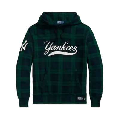 Polo Ralph Lauren Yankees Plaid Hoodie Unisex "Green"
