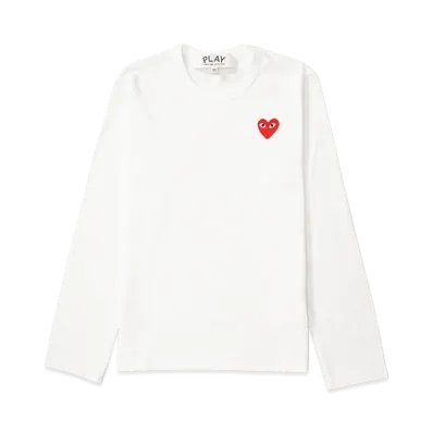 PLAY COMME des GARCONS Unisex Long Sleeve T-Shirt AX-T118-051 "White"