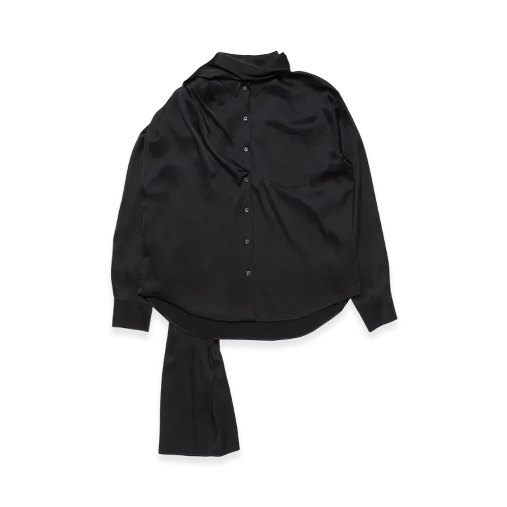Acne Studios Layered Satin Blouse "Black"