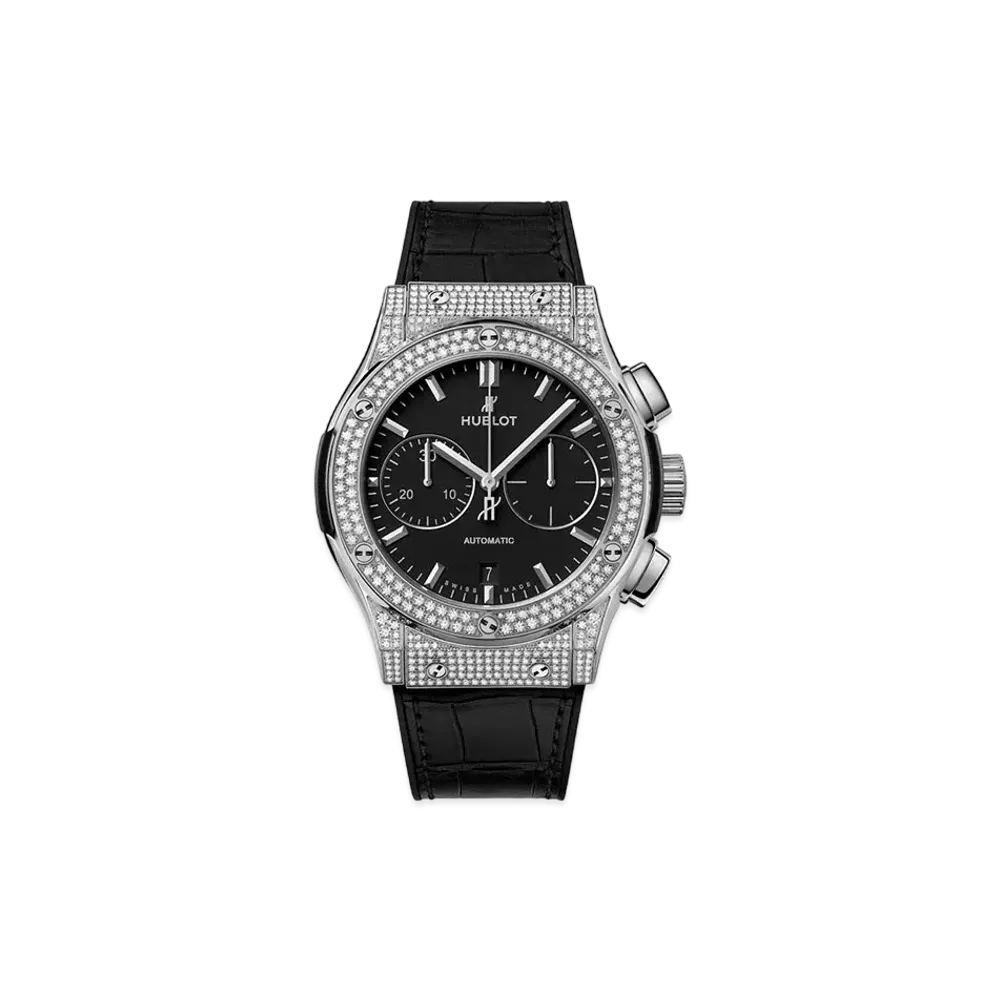 HUBLOT Classic Fusion Chronograph Titanium Pave 45mm