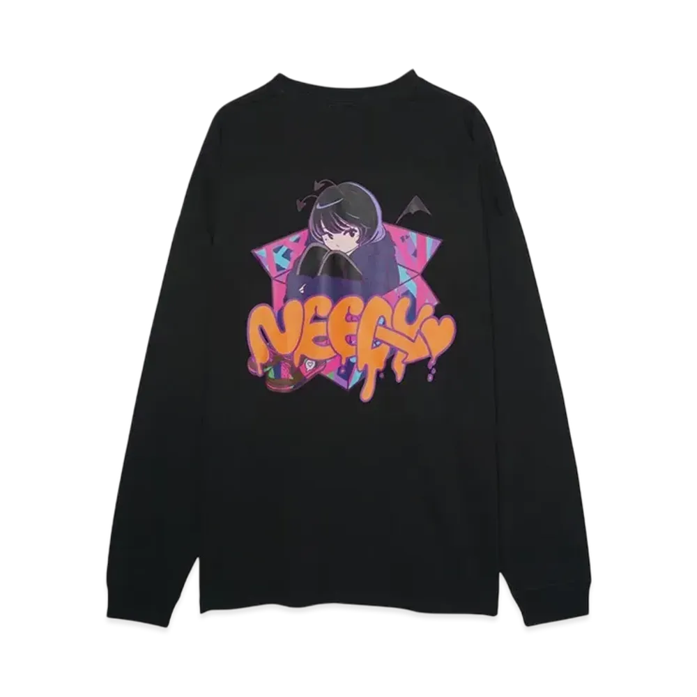 SOMETA \ NEEDY_Big L/S T-shirt "BLACK"