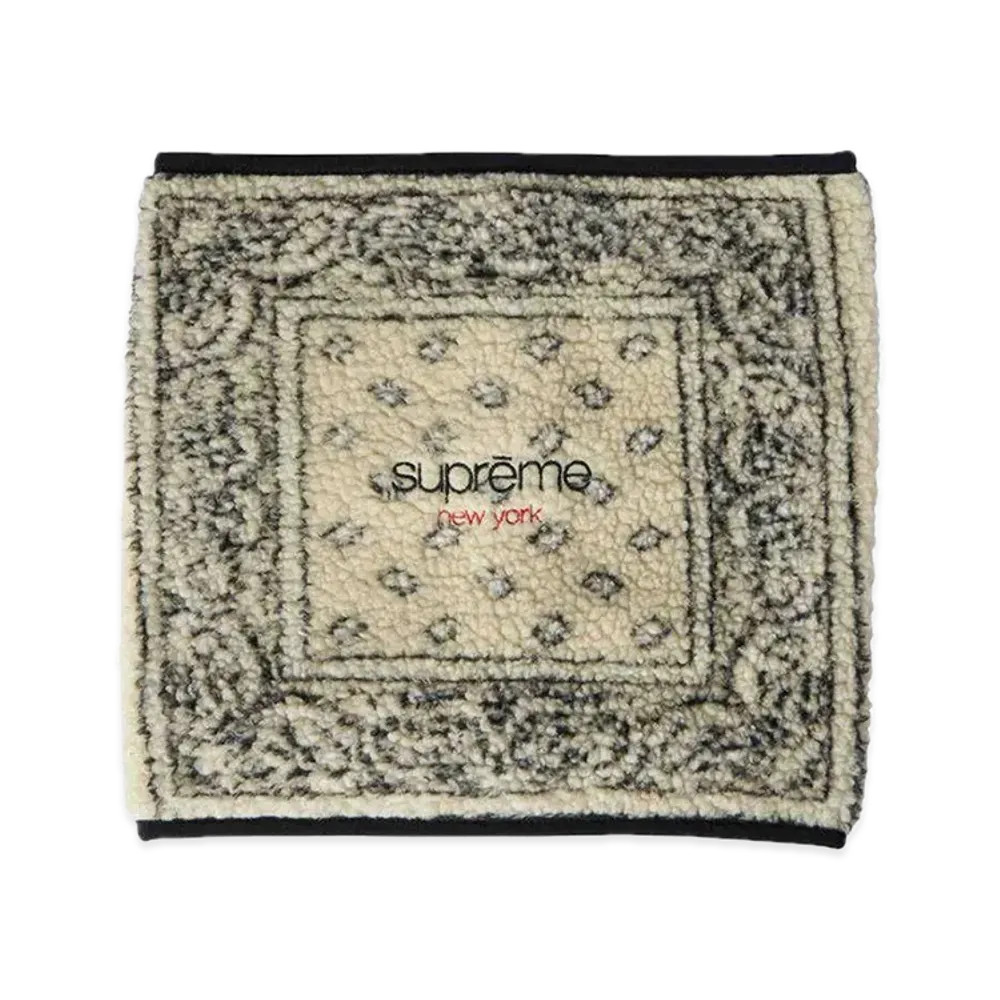 Supreme Bandana Fleece Neck Gaiter "Ivory"