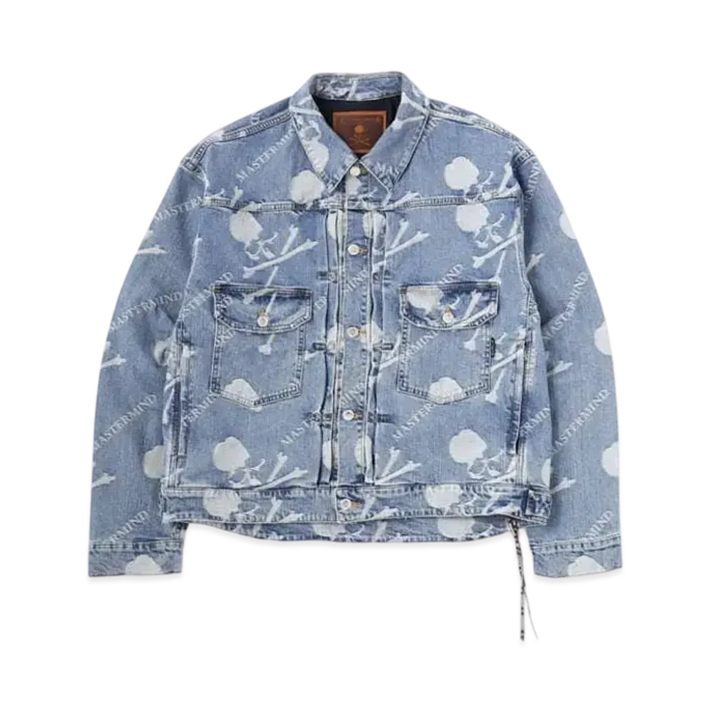 mastermind WORLD Monogram Denim Trucker Jacket "Indigo"