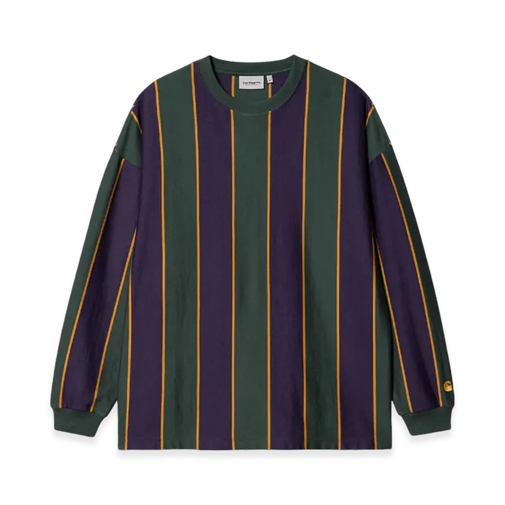 Carhartt WIP Ruben Long Sleeve T-Shirt "Discovery Green/Cassis"