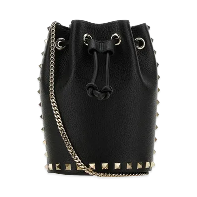 Valentino Women's Leather Bucket Bag "Black"