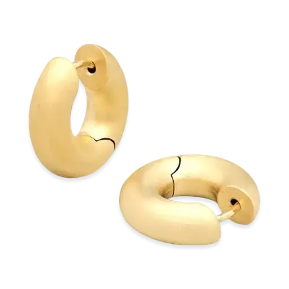 TOMWOOD Chunky Hoops Small "Satin Gold"