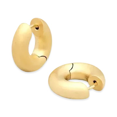 TOMWOOD Chunky Hoops Small "Satin Gold"