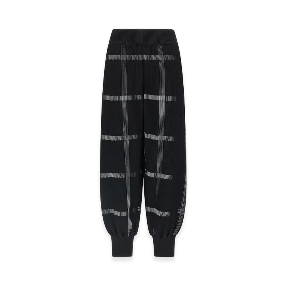 PLEATS PLEASE ISSEY MIYAKE Women's Crossing Knit Pants "Black"
