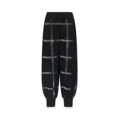 PLEATS PLEASE ISSEY MIYAKE Women's Crossing Knit Pants "Black"