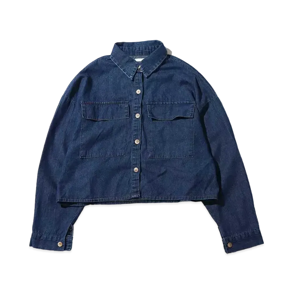 atmos pink Big Pocket Denim Shirt "Blue"