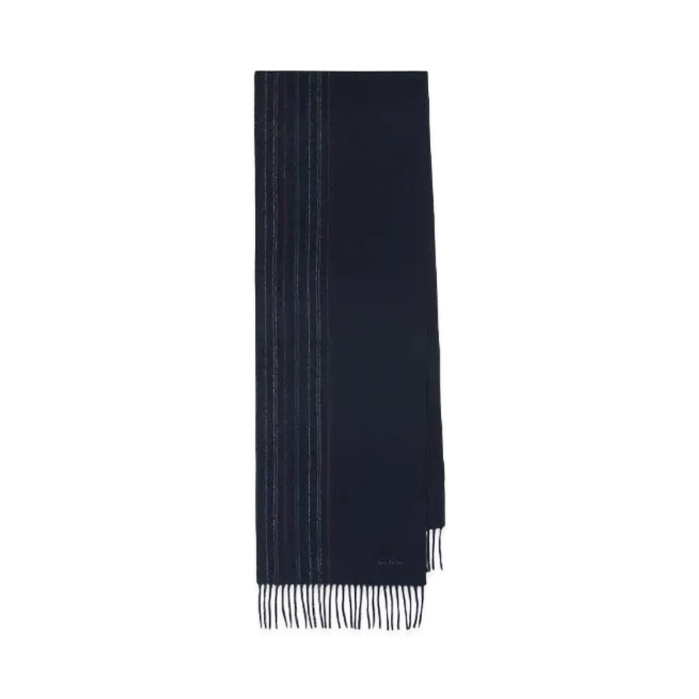 Paul Smith Half Artist Stripe Scarf "Navy"