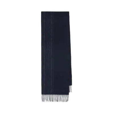 Paul Smith Half Artist Stripe Scarf "Navy"