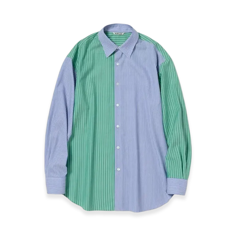 AURALEE Super Fine Wool Multi Stripe Shirt "Multi"