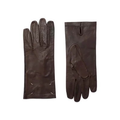 Maison Margiela Leather Gloves "Chocolate"