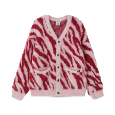 X-Girl Zebra Knit Cardigan "Pink"