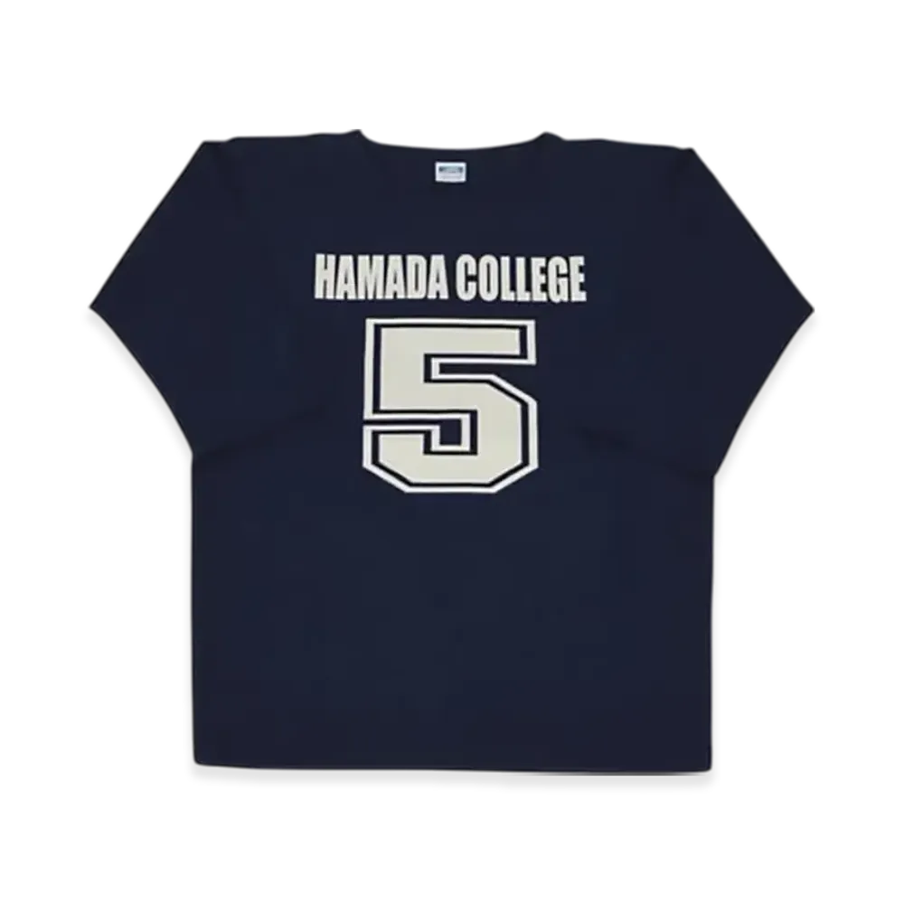 SAPEur x MASATOSHI HAMADA Youth Hamada College Football Tee 3/4 Sleeve "Navy"