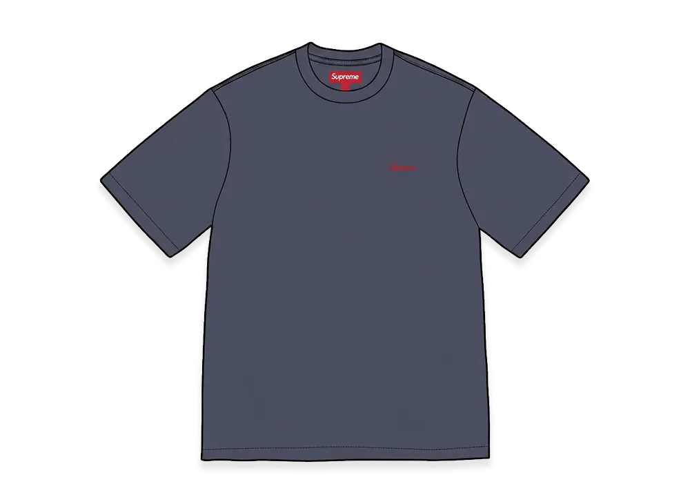 Supreme Washed S/S Top "Navy"