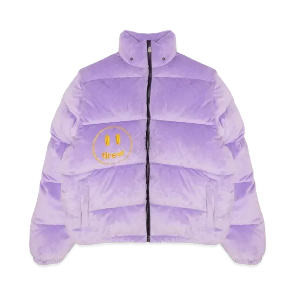drew house Plush Hooded Puffer Jacket "Lavender"