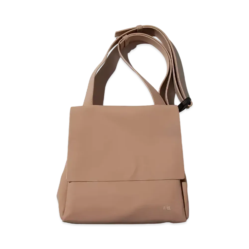 F/CE. Tech Leather Shoulder Bag "Beige"