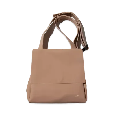 F/CE. Tech Leather Shoulder Bag "Beige"