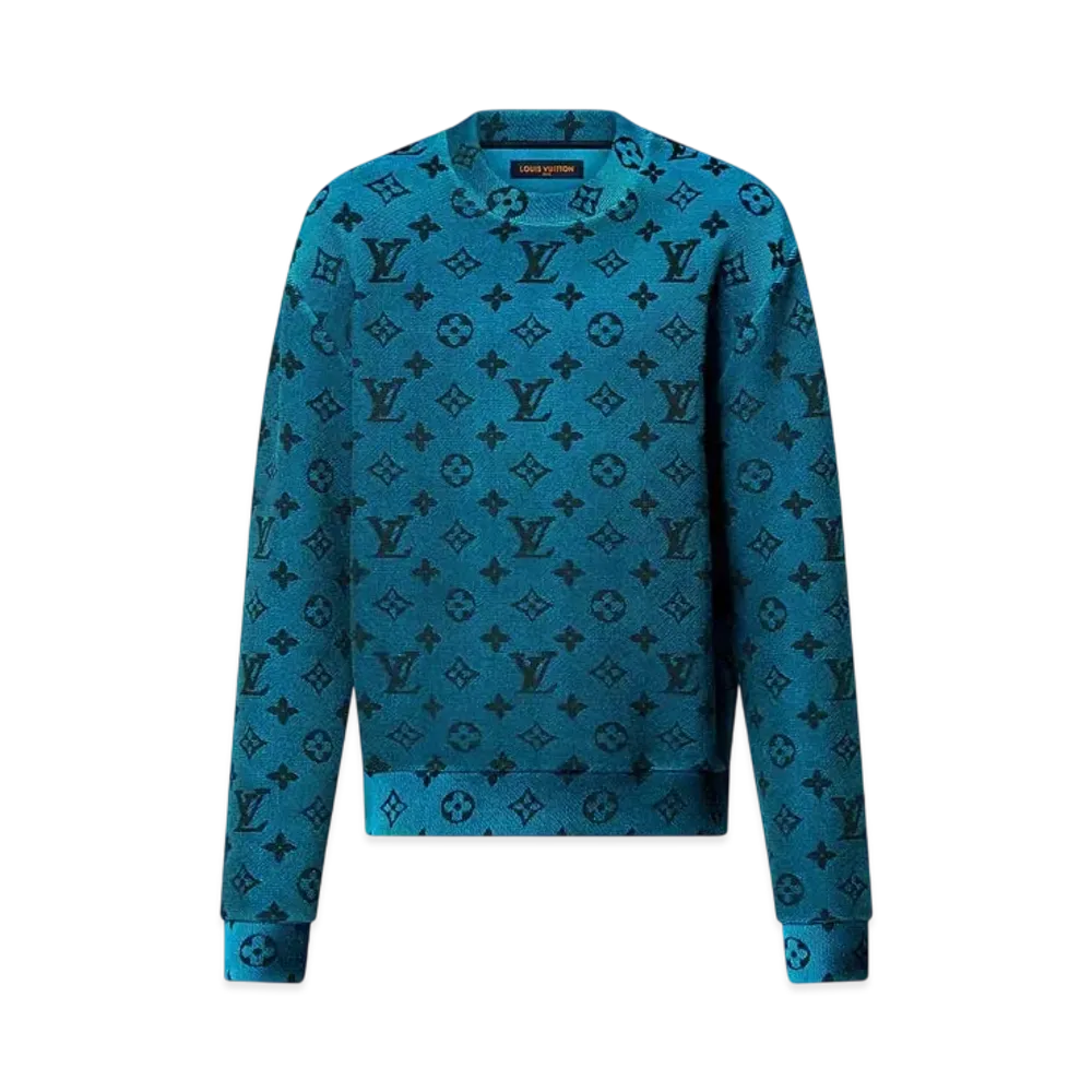 Louis Vuitton Men's Iridescent Monogram Sweatshirt "Noir"