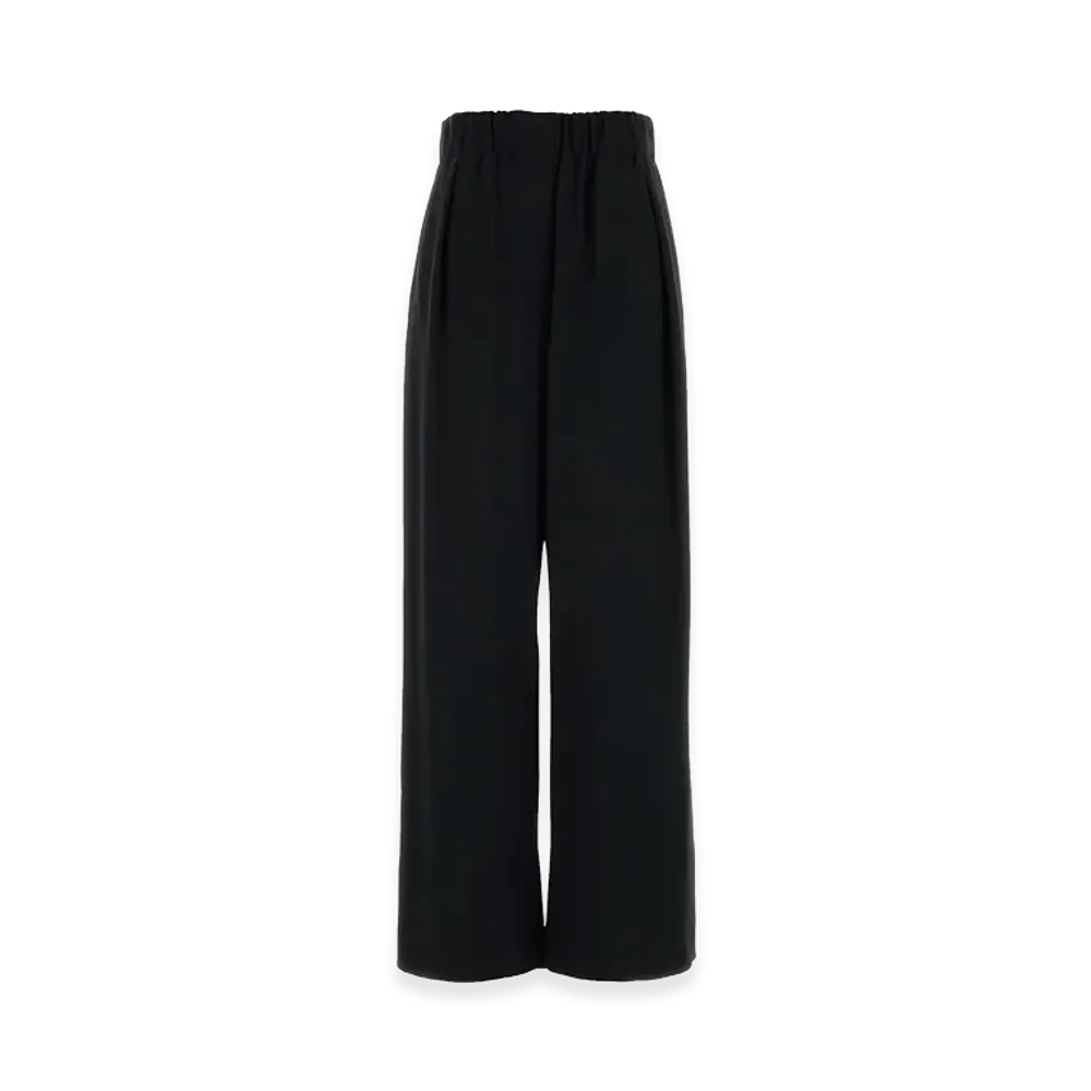 Jil Sander Women's Crepe Wide-Leg Pant "Black"