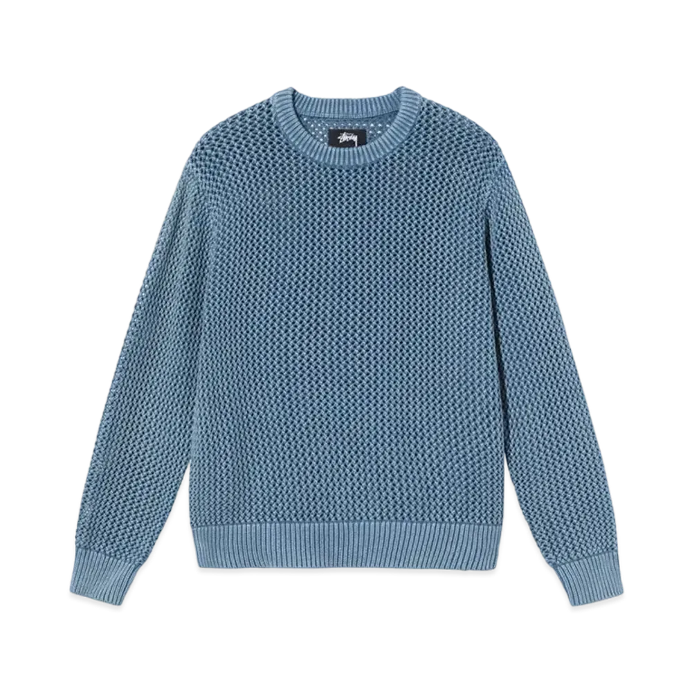 Stussy PIGMENT DYED LOOSE GAUGE SWEATER "Saefoam"
