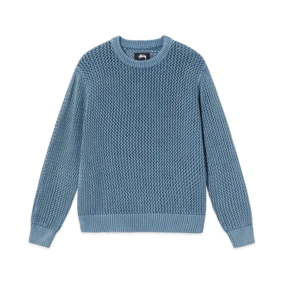 Stussy PIGMENT DYED LOOSE GAUGE SWEATER "Saefoam"