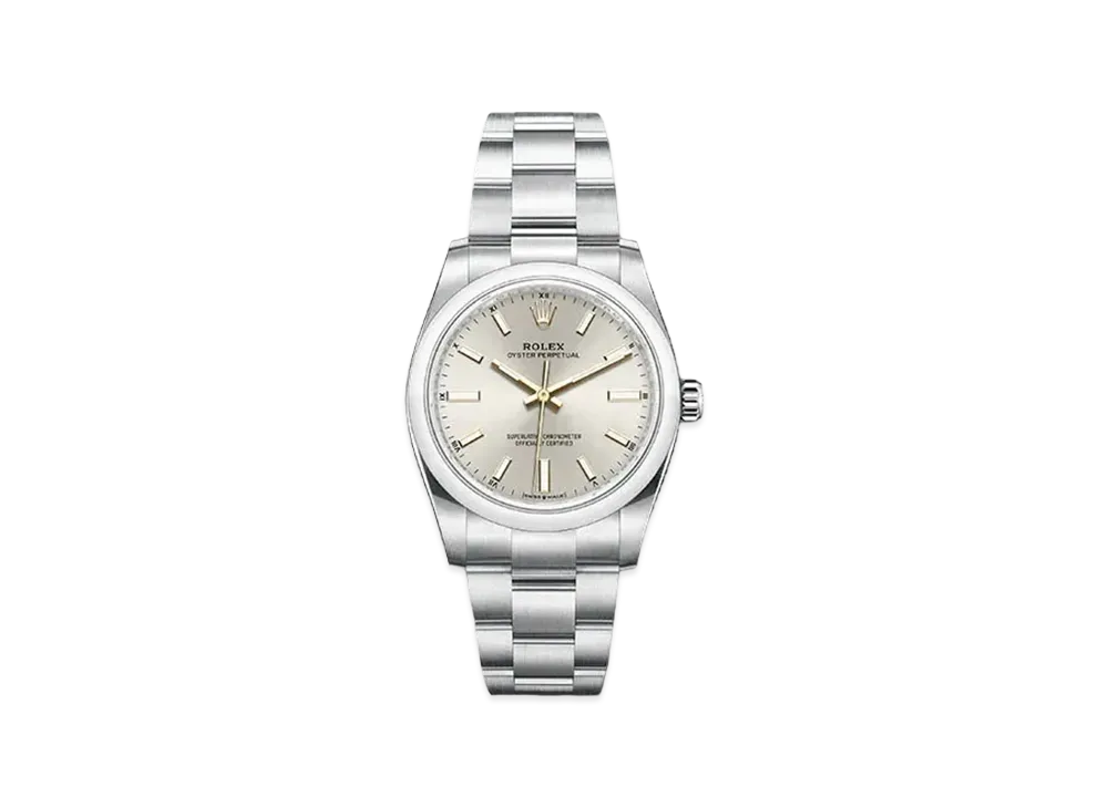 ROLEX Oyster Perpetual 34 Silver Dial 124200