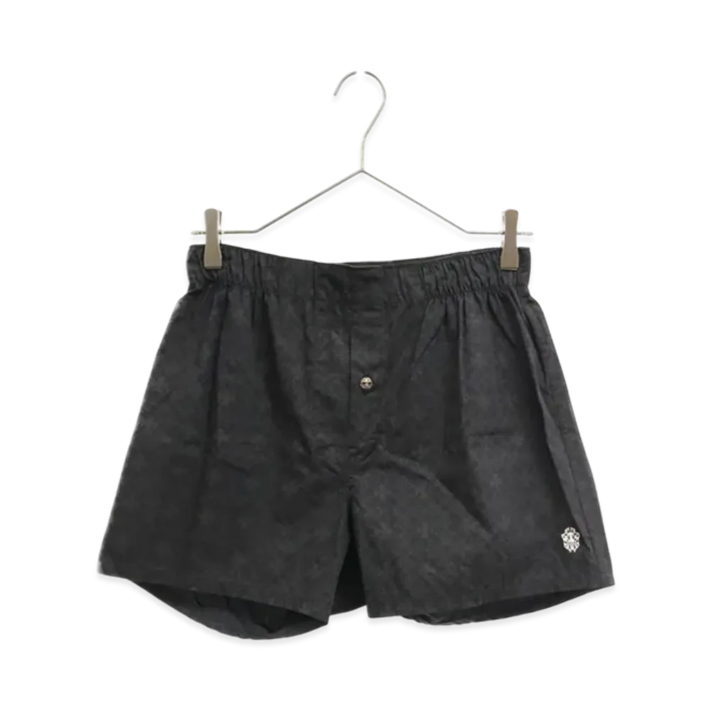 Chrome Hearts BS Fleur Silver Button CH Plus All-Over Print Shorts "Black"