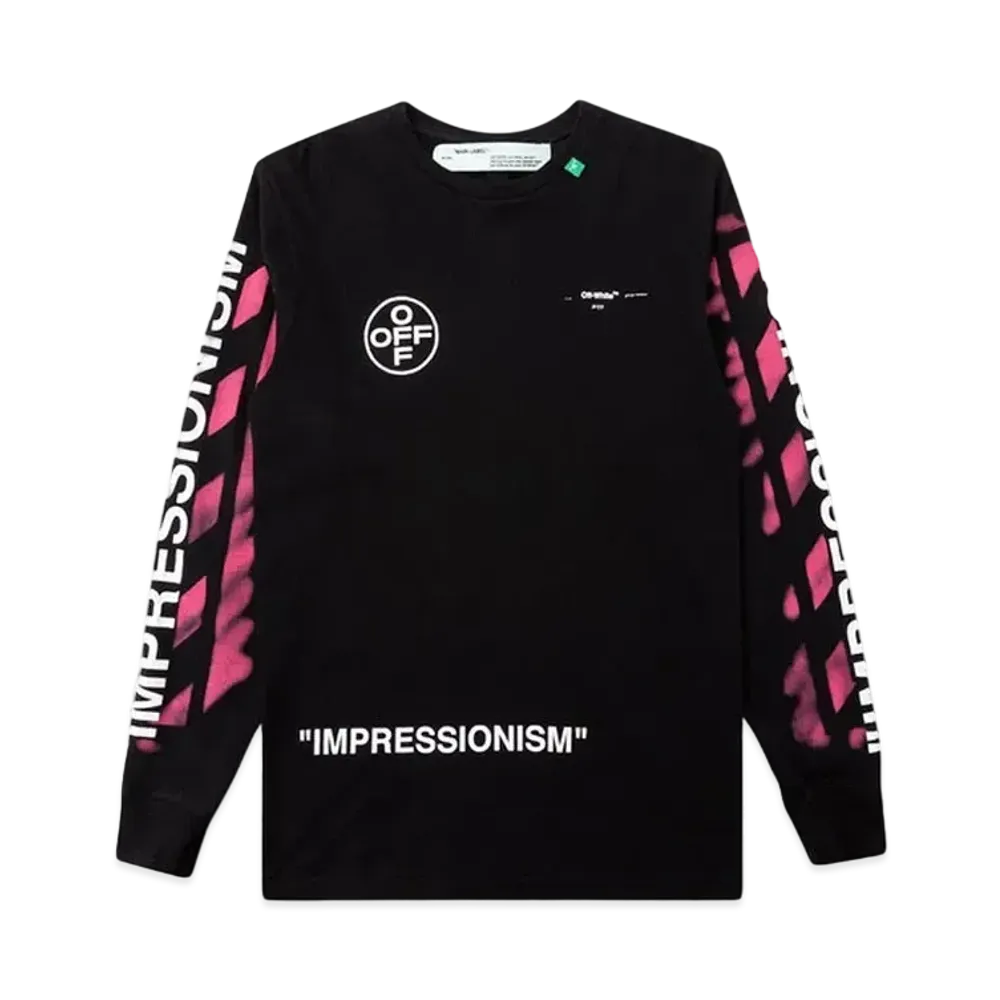 OFF-WHITE Impressionism' Diag Stencil Sweatshirt "Black"