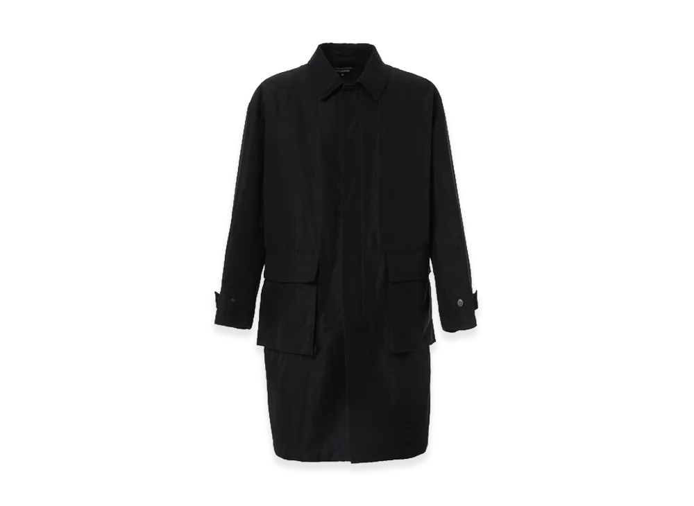 COMME des GARCONS HOMME Cotton Linen Balmacaan Coat "Navy"