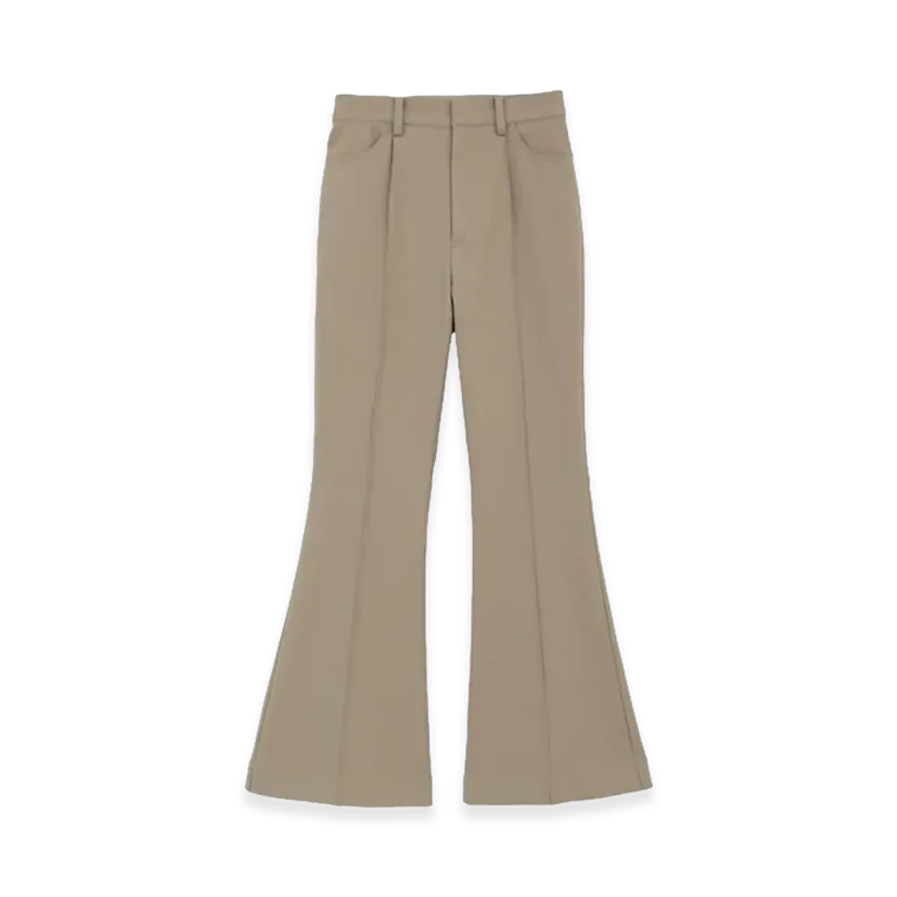 CLANE Women's Center Line Boots Cut Pants "Beige"