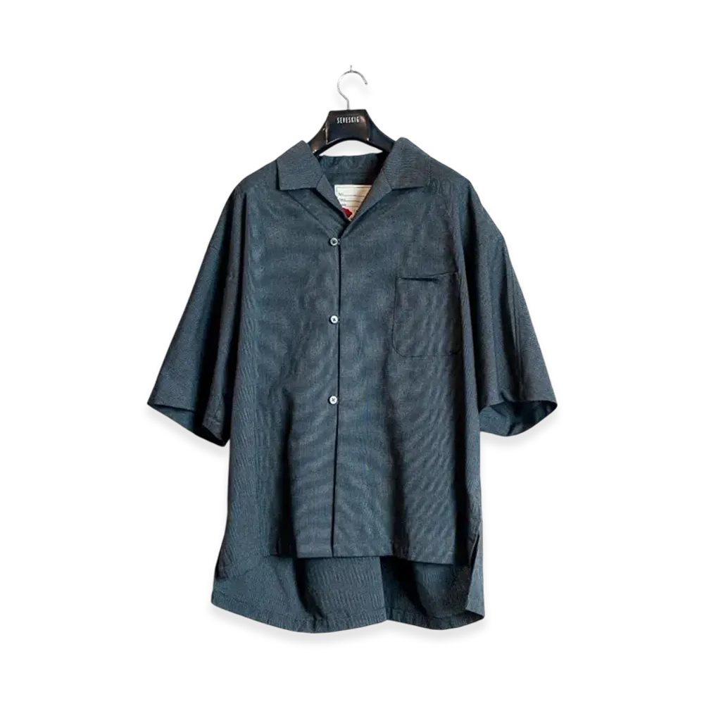 SEVESKIG Japanese Chambray S/SL Shirt "Black"
