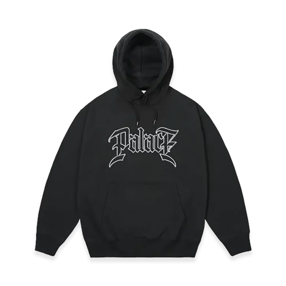 PALACE Le Script Hood "Black"