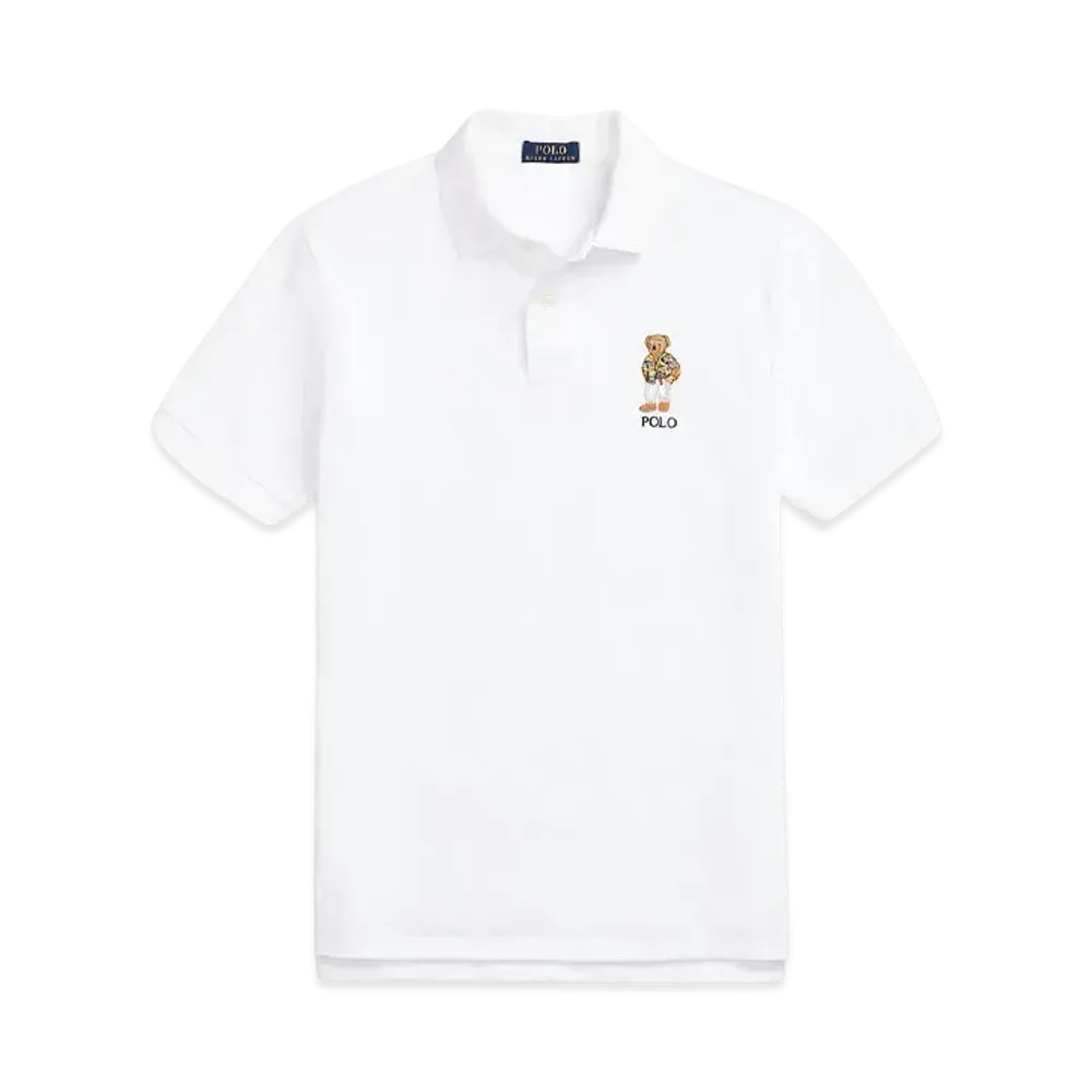 Polo Ralph Lauren Custom Slim Fit Polo Bear Polo Shirt "White"