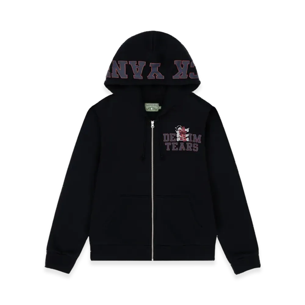 DENIM TEARS Black Yankees Zip Hoodie "Black"