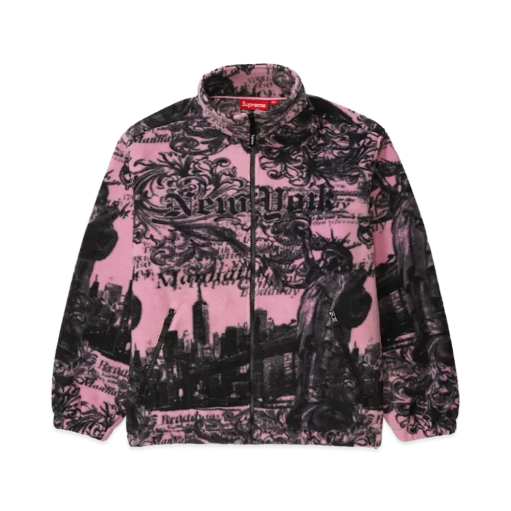 Supreme New York Fleece Jacket "Pink"