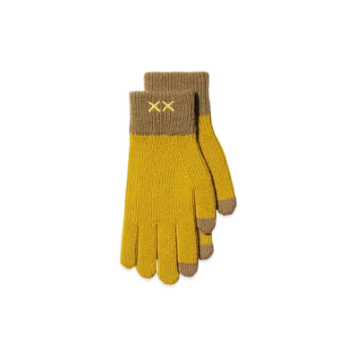 Uniqlo x KAWS Winter Heattech Knit Gloves "Yellow"