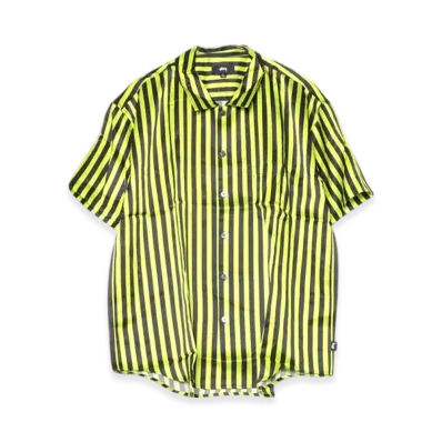 Stussy Striped Silk Shirt "Black"