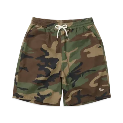 NEW ERA Woven Short Pants "Woodland Camo"