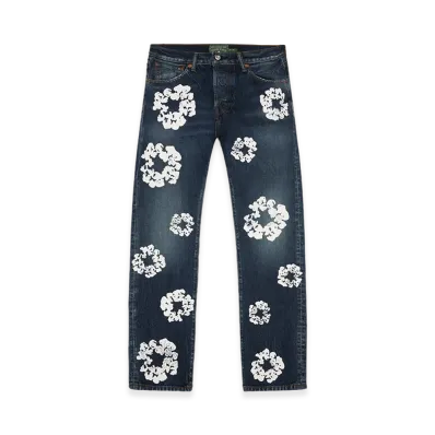 DENIM TEARS Straight Cotton Wreath Denim Pant "Dark Wash"