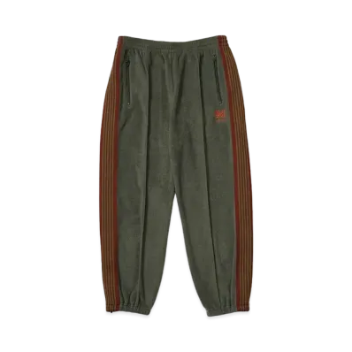 KEBOZ x NEEDLES Fleece Zipped Track Pants "Olive/Brown"