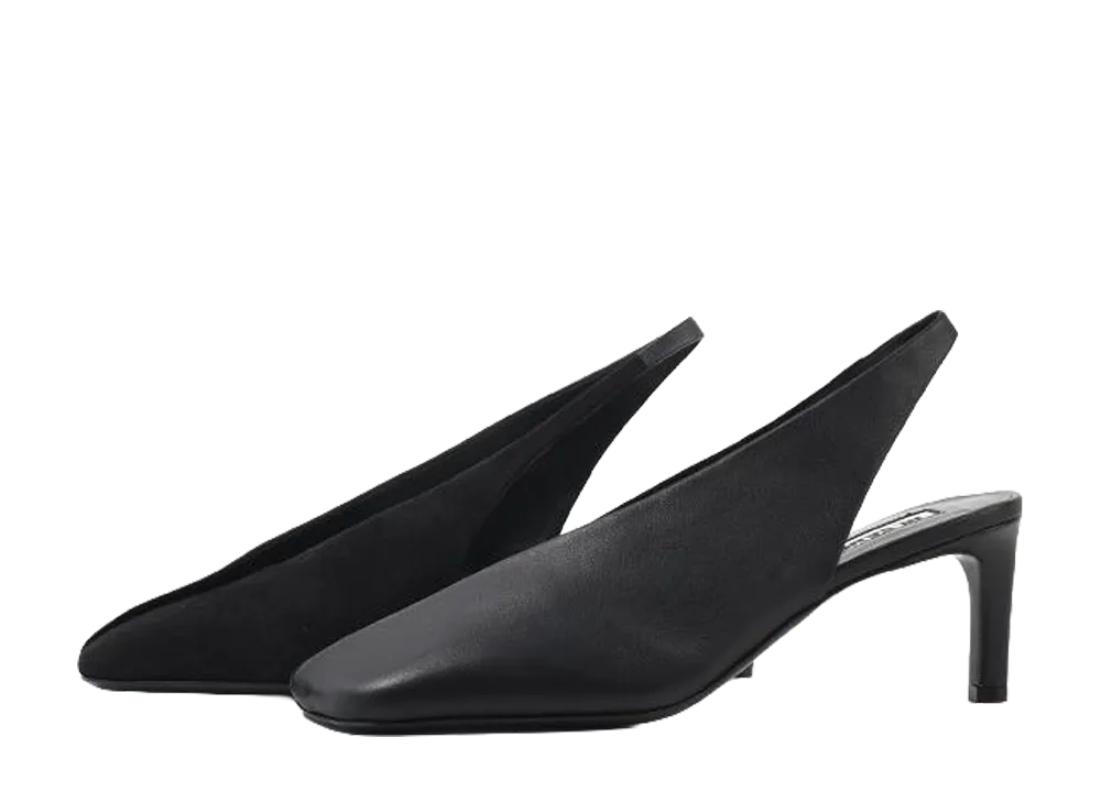 Jil Sander Women's Square Toe Slingback Pumps "Black"